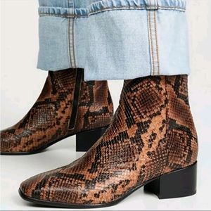 Rag & Bone Aslen Snakeskin Boots NEW